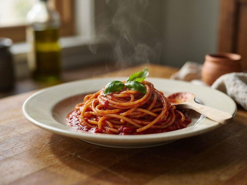gotowe danie spaghetti