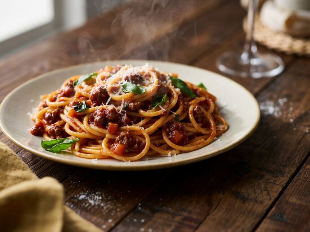 porcja spaghetti bolognese