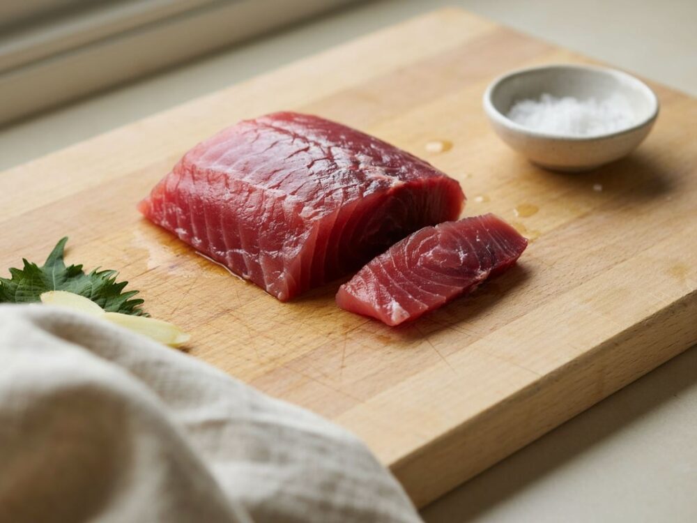 sushi z czerwonym tuńczykiem