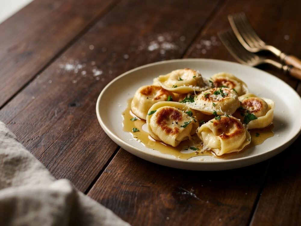 świeży makaron tortellini z serem
