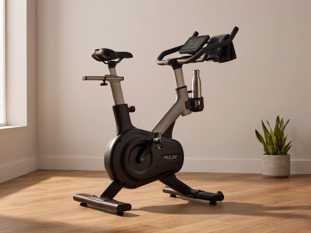 trening cardio na rowerze stacjonarnym